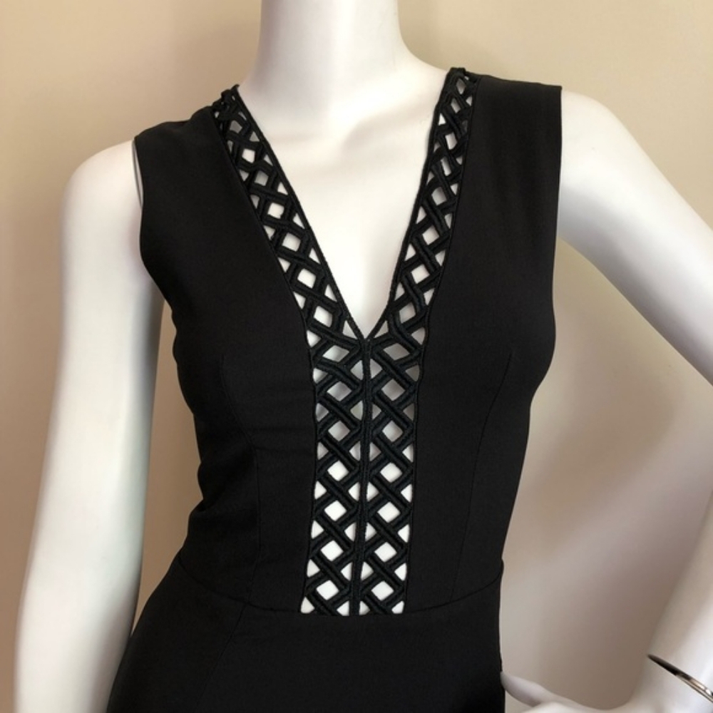 Dress the Population Black Midi Dress